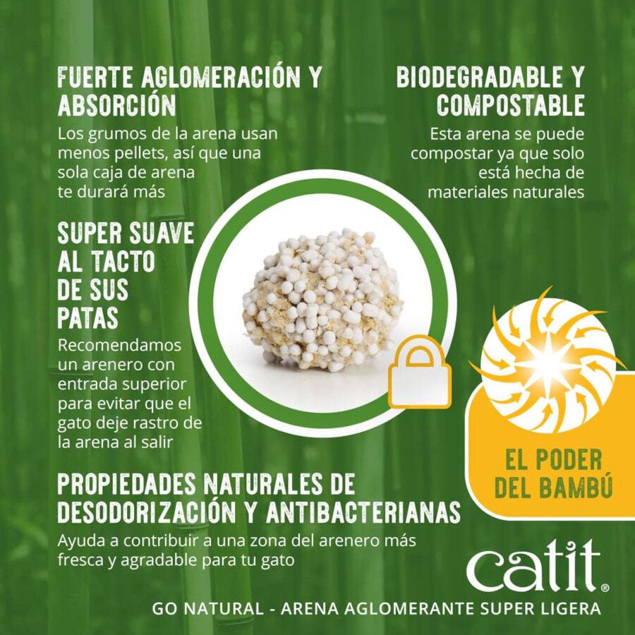 Catit Go Natura! Arena Biodegradable Bamb&uacute; para gatos, , large indicador imagen numero 2