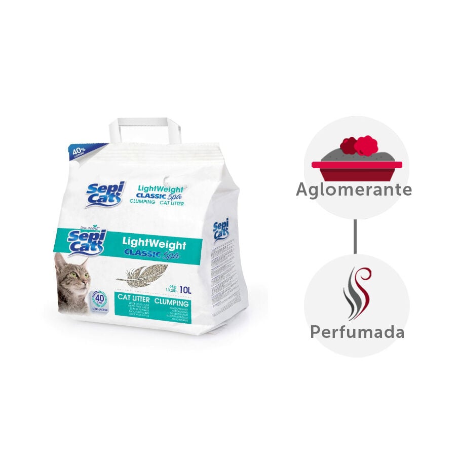 10 L Sepicat LightWeight Classic Spa arena aglomerante ligera para gatos, , large Imagen numero 2