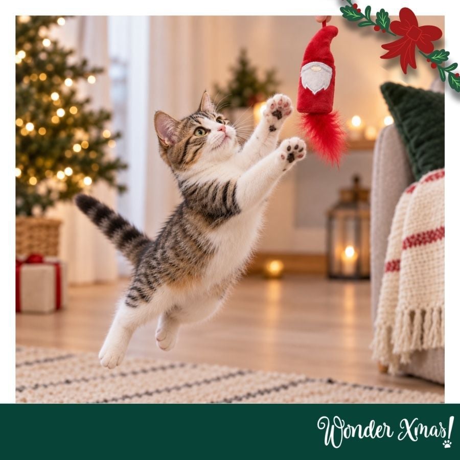 Wonder Christmas Teaser Pap&aacute; Noel Juguete para gatos, , large Imagen numero 2