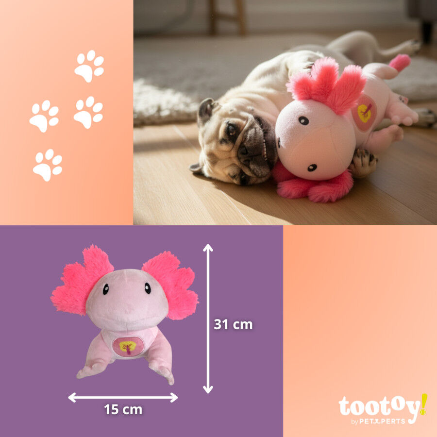 Tootoy! Ajolote Mordedor de Peluche con Sonido para perros, , large indicador imagen numero 5