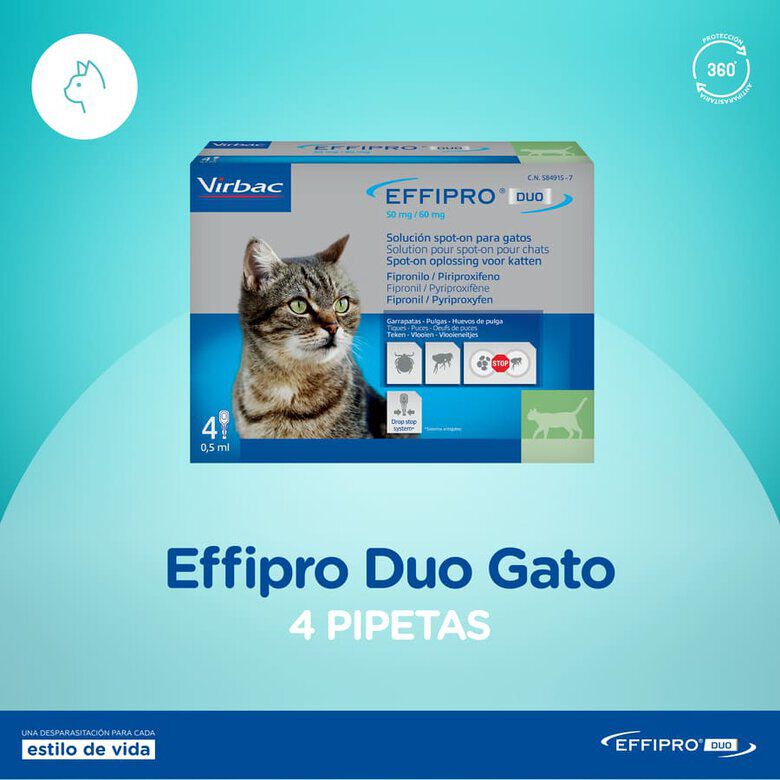 Virbac Effipro Duo Pipetas Antiparasitarias para gatos, , large indicador imagen numero 3