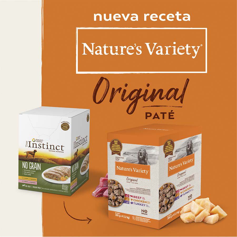 4 sobres x 300 g Nature's Variety Original Adult Medium Pat&eacute; sobre para perros, , large indicador imagen numero 7