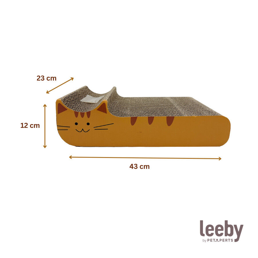 Leeby Kira tabla rascador de cart&oacute;n naranja para gatos, , large Imagen numero 5