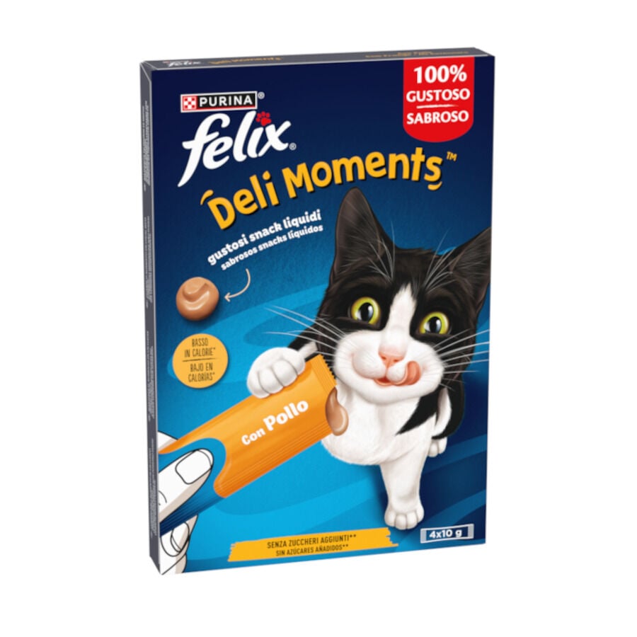 Purina Felix Deli Moments con Pollo Snack l&iacute;quido para gatos