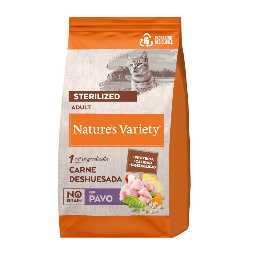 Nature's Variety No Grain Adult Sterilized Pavo pienso para gatos