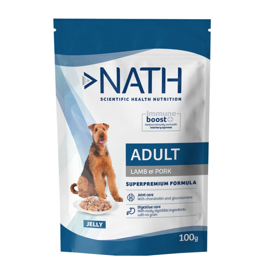 100 g Nath Adult Cordero y Cerdo en Gelatina sobre para perros, , large Imagen numero 1