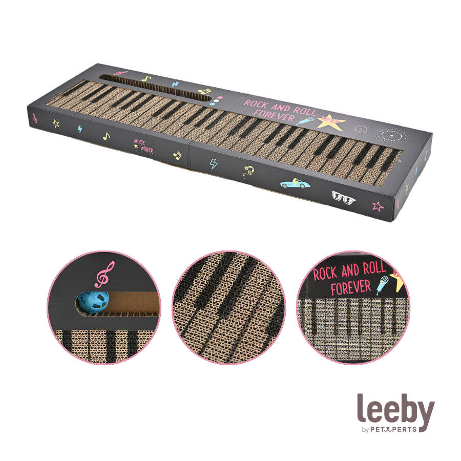 Leeby Kitty teclado rascador de cart&oacute;n con bola para gatos, , large indicador imagen numero 6
