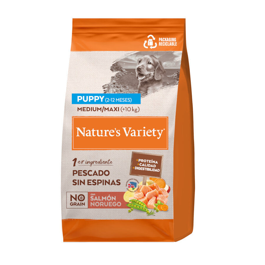 Nature's Variety No Grain Puppy Medium Maxi Salm&oacute;n pienso para perros