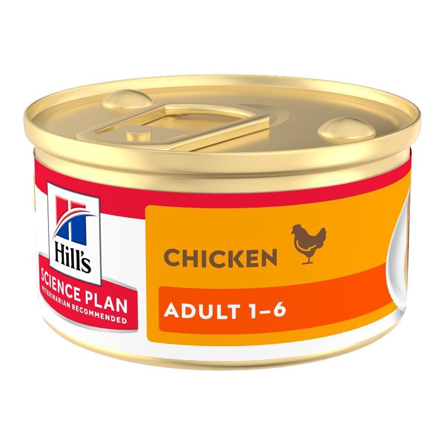 85 g Hill's Science Plan Adult Mousse de Pollo lata para gatos, , large indicador imagen numero 1