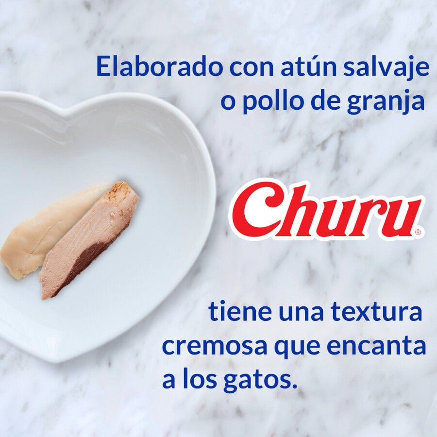4 sobres x 14 g Churu Snack Cremoso de At&uacute;n para gatos, , large Imagen numero 6