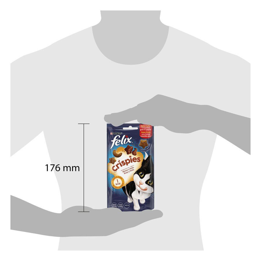 45 g Felix Crispies Buey y Pollo Bocaditos para gatos, , large Imagen numero 9