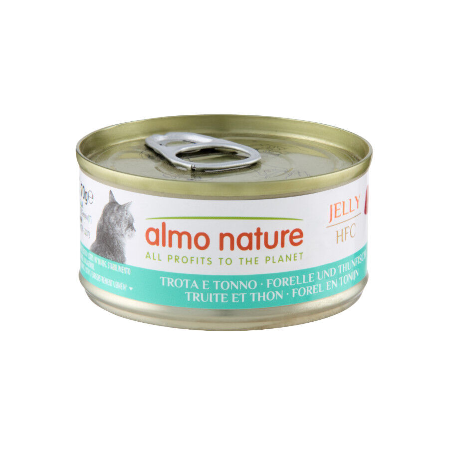 70 g &nbsp;Almo Nature HFC Trucha y At&uacute;n en Gelatina para gatos , , large indicador imagen numero 1