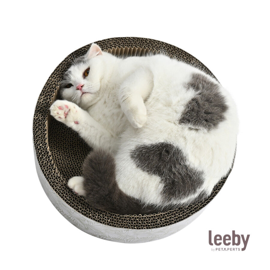 Leeby Domingo cama rascador de cart&oacute;n con estampado para gatos