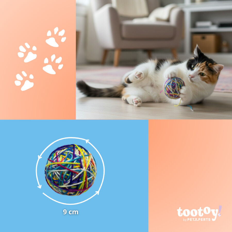 Tootoy! Ovillo de Lana Colorido para gatos, , large indicador imagen numero 4