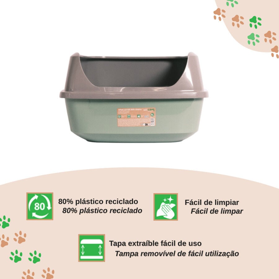 Nice Care Eco Bandeja Sanitaria Verde para gatos, , large indicador imagen numero 3