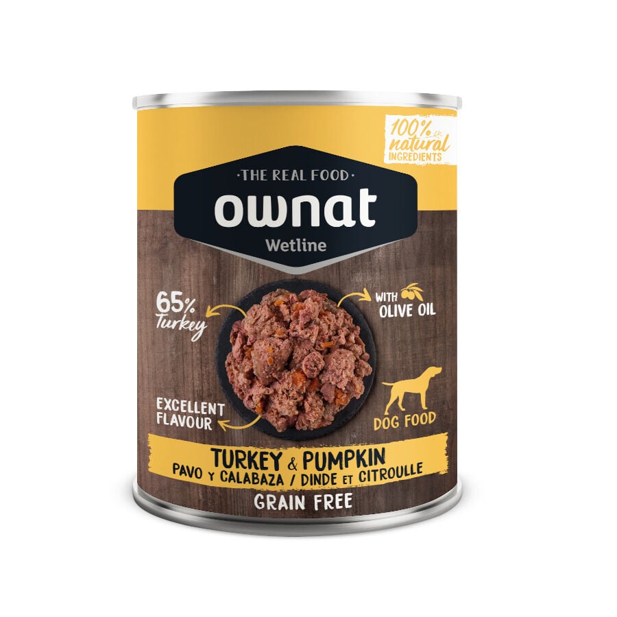 395 g Ownat Wetline Pavo y Calabaza lata para perros, , large Imagen numero 1