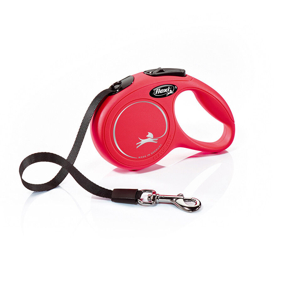 Flexi New Classic Correa Extensible de Cinta Roja para perros, , large Imagen numero 1