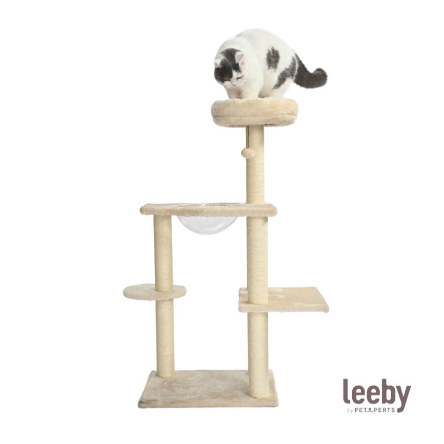 Leeby Luna &aacute;rbol rascador con cama y juguete para gatos, , large indicador imagen numero 2