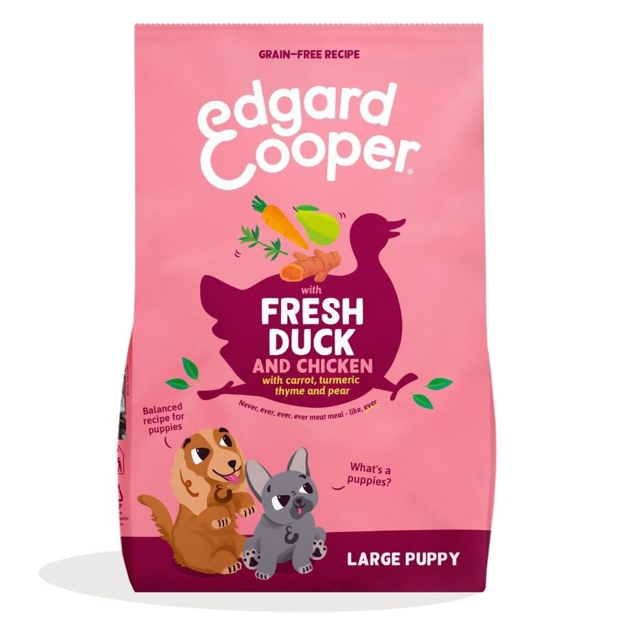 12 kg Edgard & Cooper Puppy Pato y Pollo pienso para perros grandes, , large Imagen numero 1