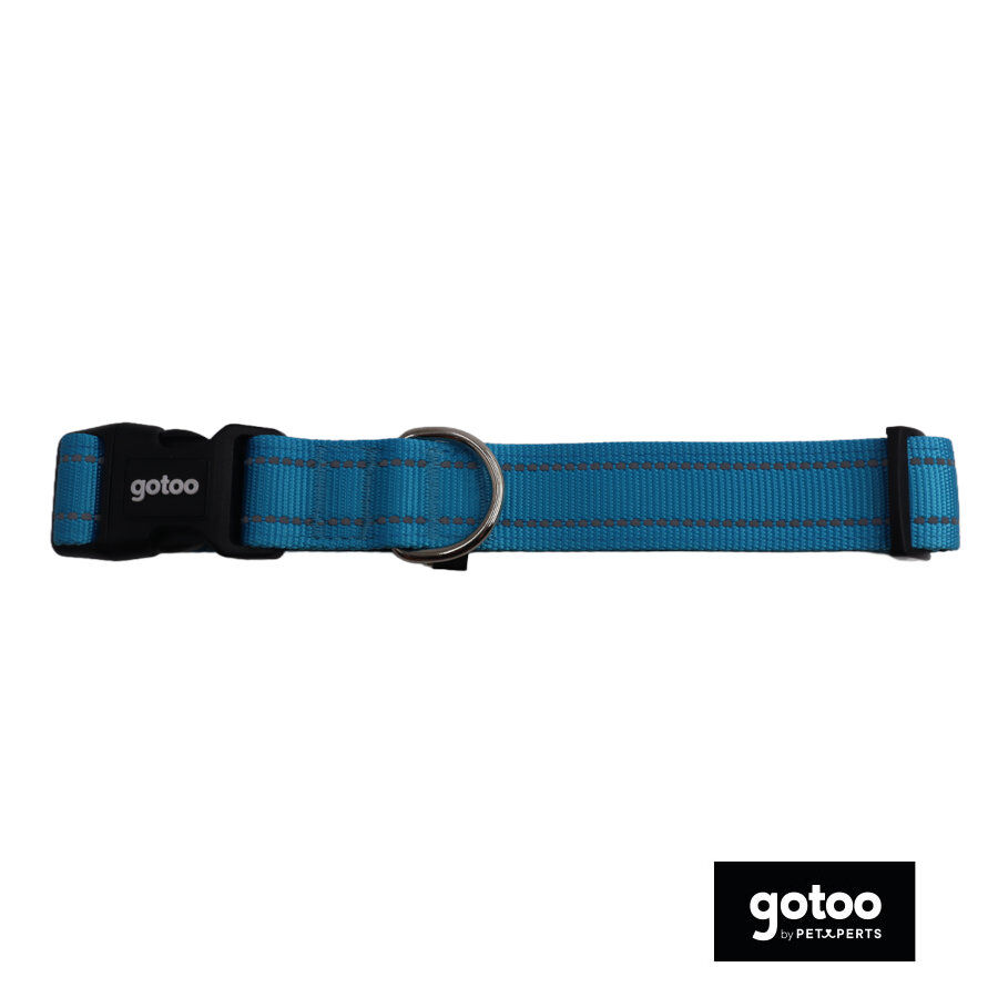 Gotoo collar de nylon reflectante azul para perros, , large indicador imagen numero 2