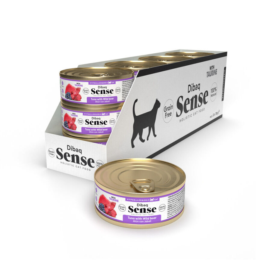 70 g Dibaq Sense Hypoallergenic Grain Free At&uacute;n y Jabal&iacute; lata para gatos, , large indicador imagen numero 2
