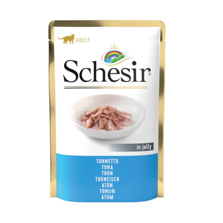 85 g Schesir Adult At&uacute;n sobres para gatos, , large indicador imagen numero 1