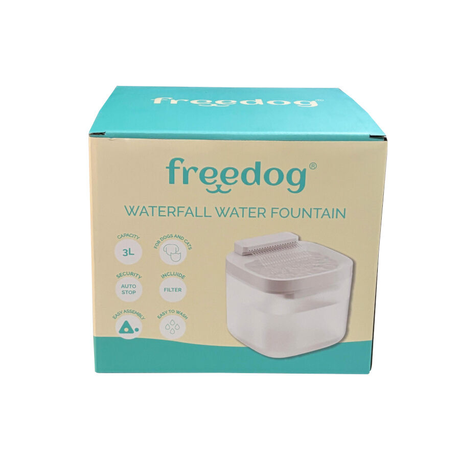 3 L Freedog Freeflow Fuente Autom&aacute;tica Blanca para perros y gatos, , large Imagen numero 1