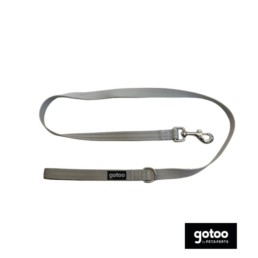 Gotoo Correa de nylon reflectante gris para perros, , large indicador imagen numero 2