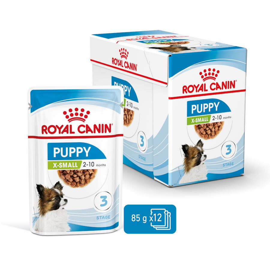 85 g Royal Canin X-Small Puppy Trocitos en Salsa sobre para perros, , large indicador imagen numero 3
