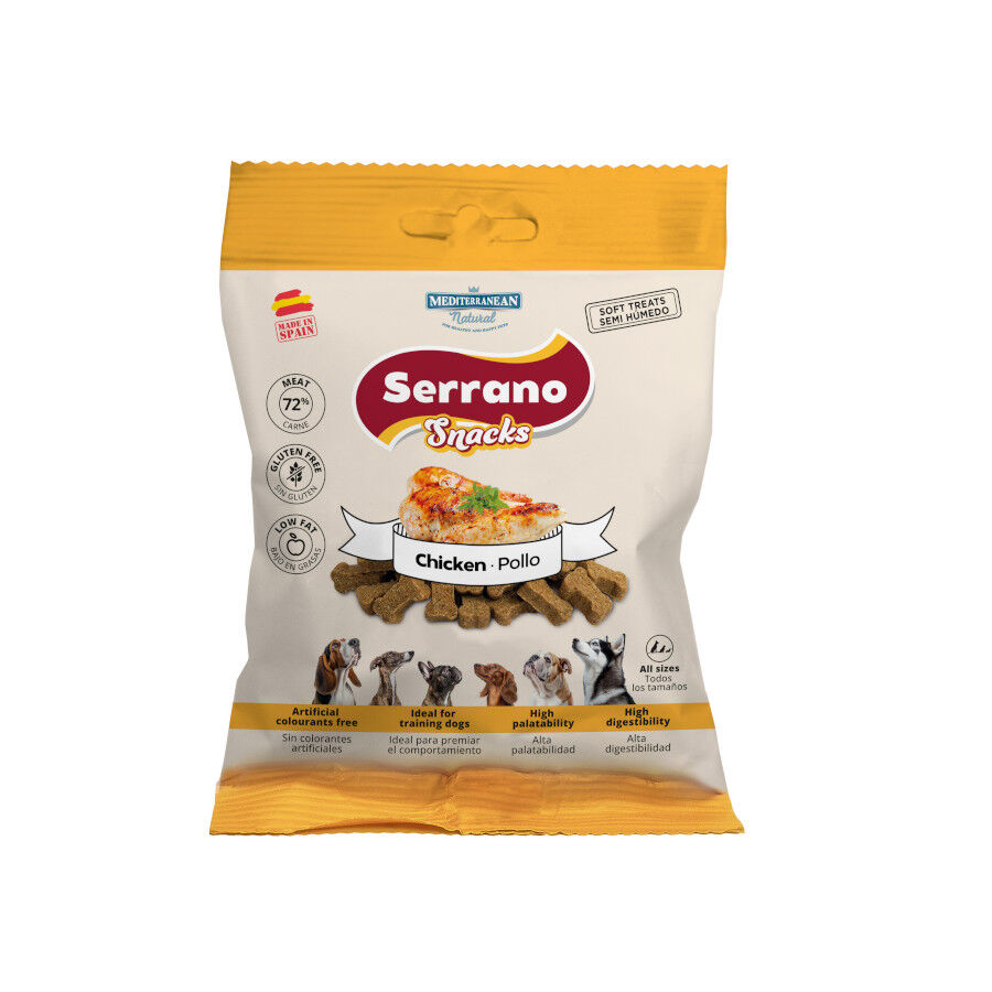 Mediterranean Natural Serrano Galletas Pollo para perros