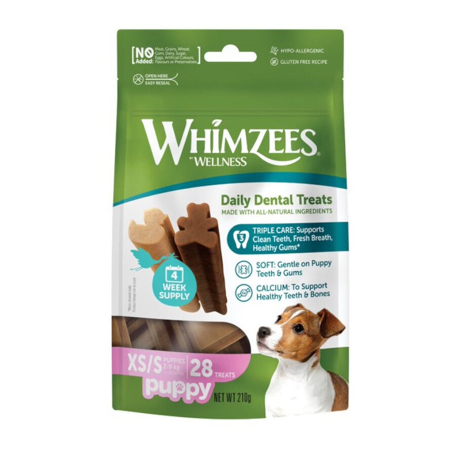 Whimzees Puppy XS/S Snacks Dentales Naturales para perros
