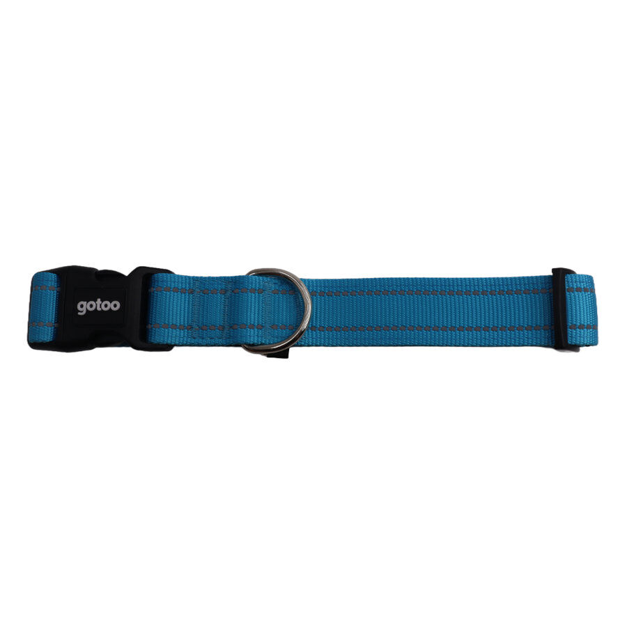 Gotoo collar de nylon reflectante azul para perros, , large indicador imagen numero 1
