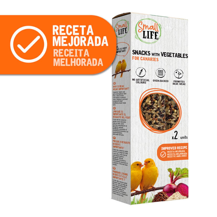 2 barritas Small Life Barritas Snack con Vegetales para canarios, , large Imagen numero 2