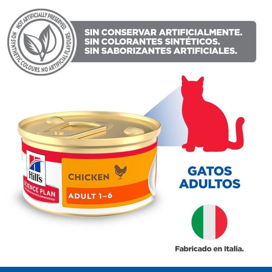 85 g Hill's Science Plan Adult Mousse de Pollo lata para gatos, , large Imagen numero 3