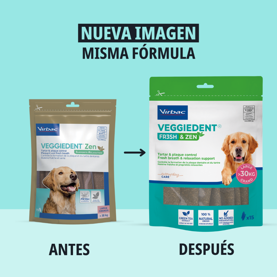 15 barritas Virbac L&aacute;minas Veggiedent Zen L para perros, , large Imagen numero 3