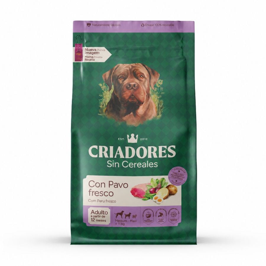 Criadores Adulto Grain Free Pavo pienso para perros de raza mediana y grande