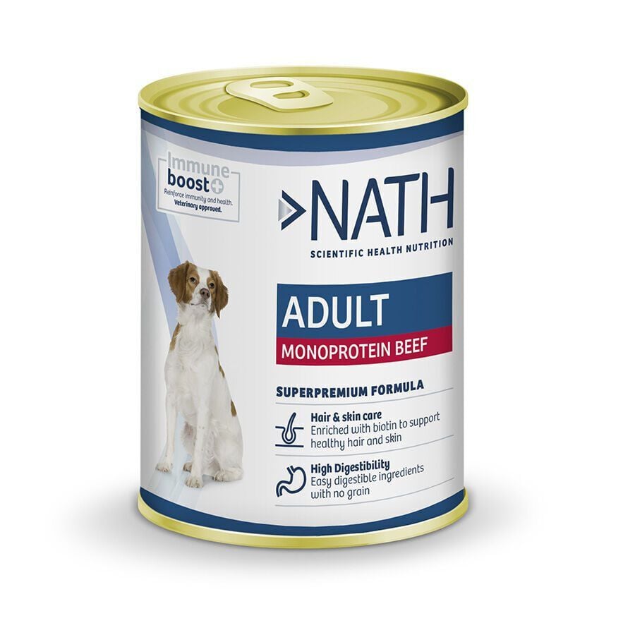 400 g Nath Adult Monoprotein Ternera lata para perros , , large Imagen numero 1