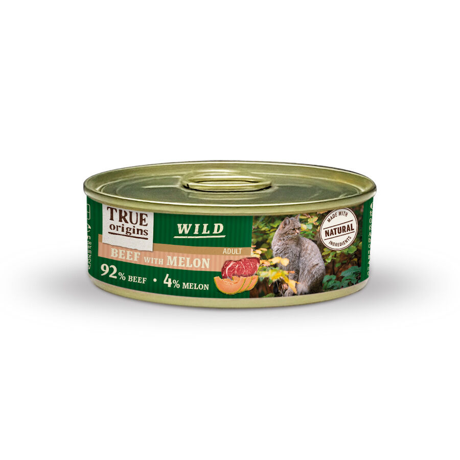 85 g True Origins Wild Adult Ternera y Mel&oacute;n lata para gatos, , large Imagen numero 1