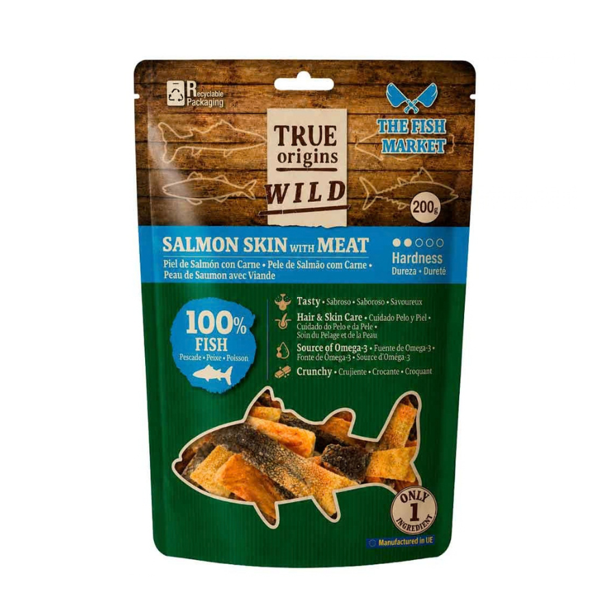 70 g. True Origins Piel de Salm&oacute;n con Carne Snack para perros, , large indicador imagen numero 3