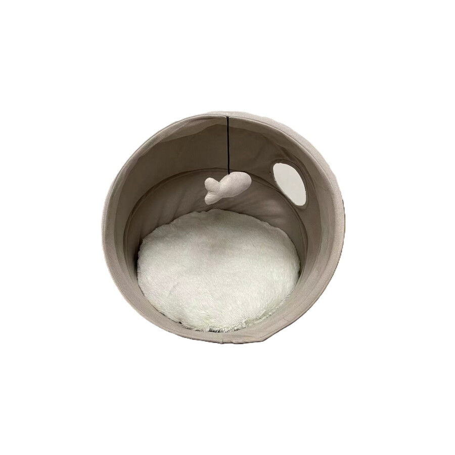 Leeby cama cueva beige para gatos, , large indicador imagen numero 1