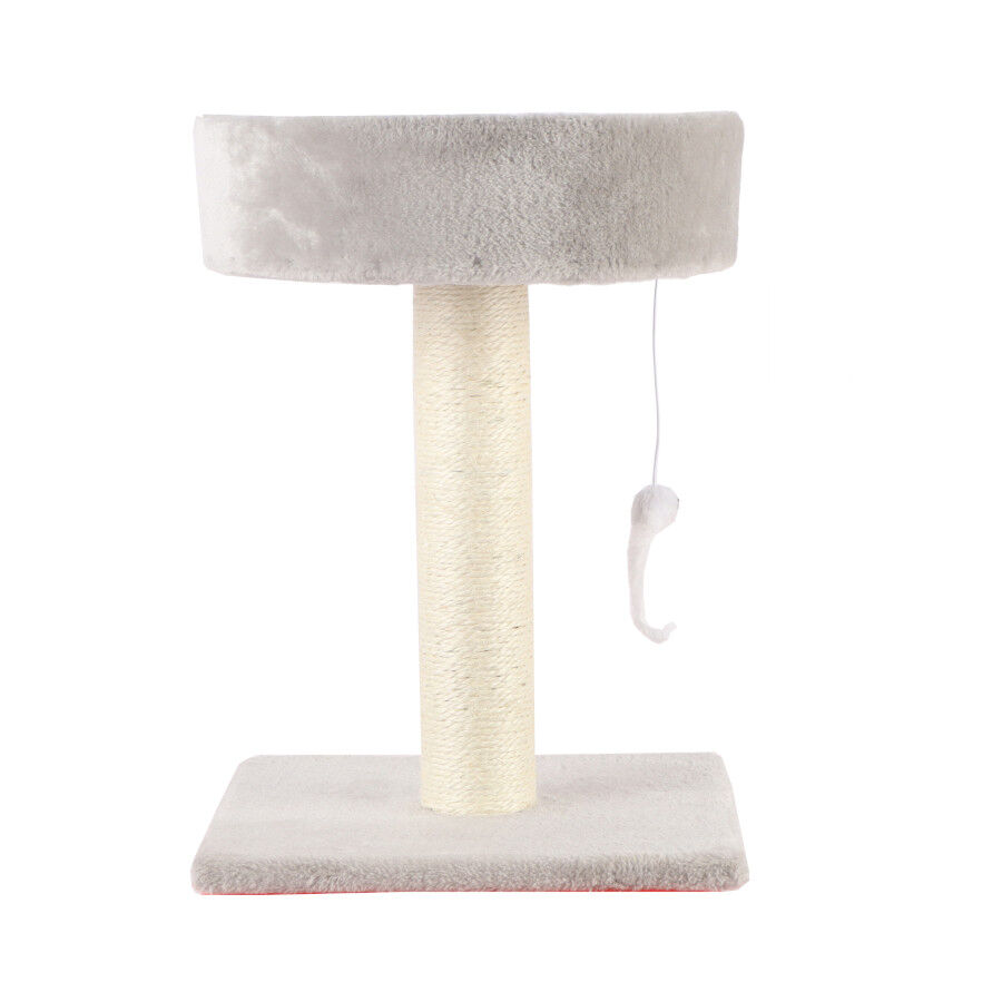 Leeby Tigrou rascador con cama y juguete gris para gatos, , large indicador imagen numero 3