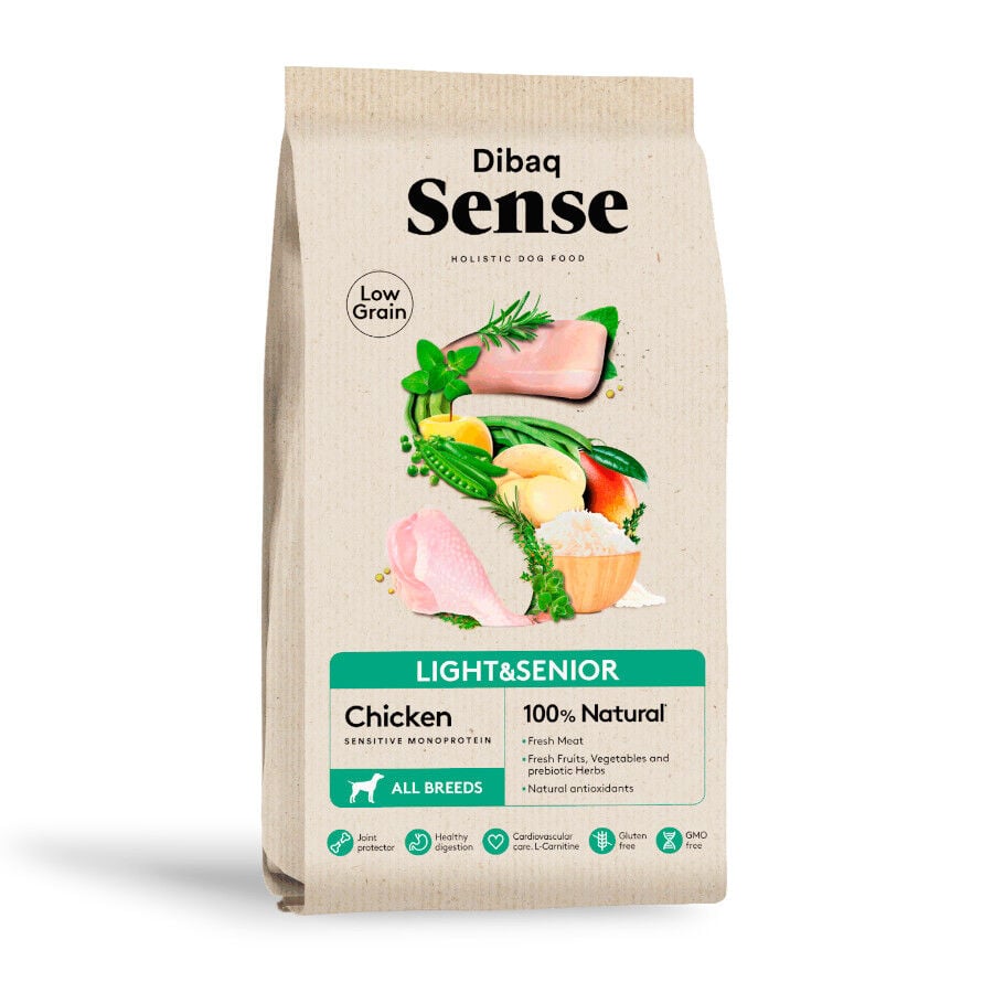 12 kg Dibaq Sense Low Grain Light & Senior Pollo Pienso para perros, , large Imagen numero 1
