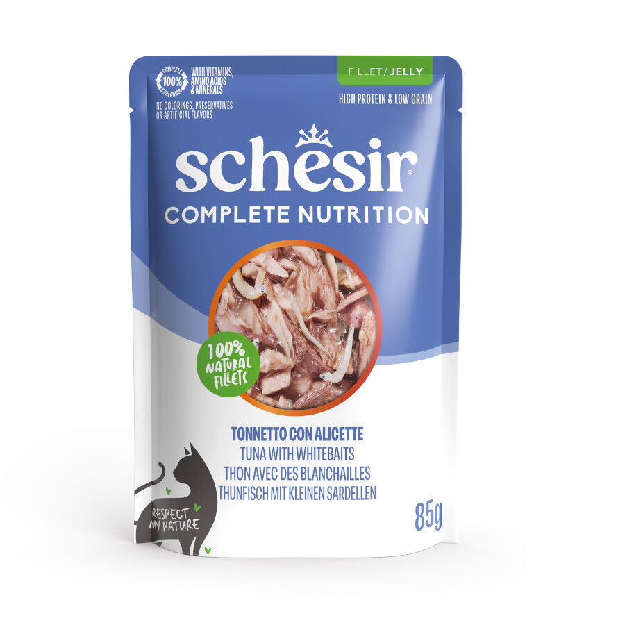 85 g Schesir Adult At&uacute;n con Anchoveta sobre para gatos, , large Imagen numero 1