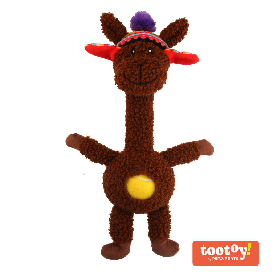 Tootoy! Comfort Long Neck Alpaca peluche con pelota para perros, , large indicador imagen numero 1
