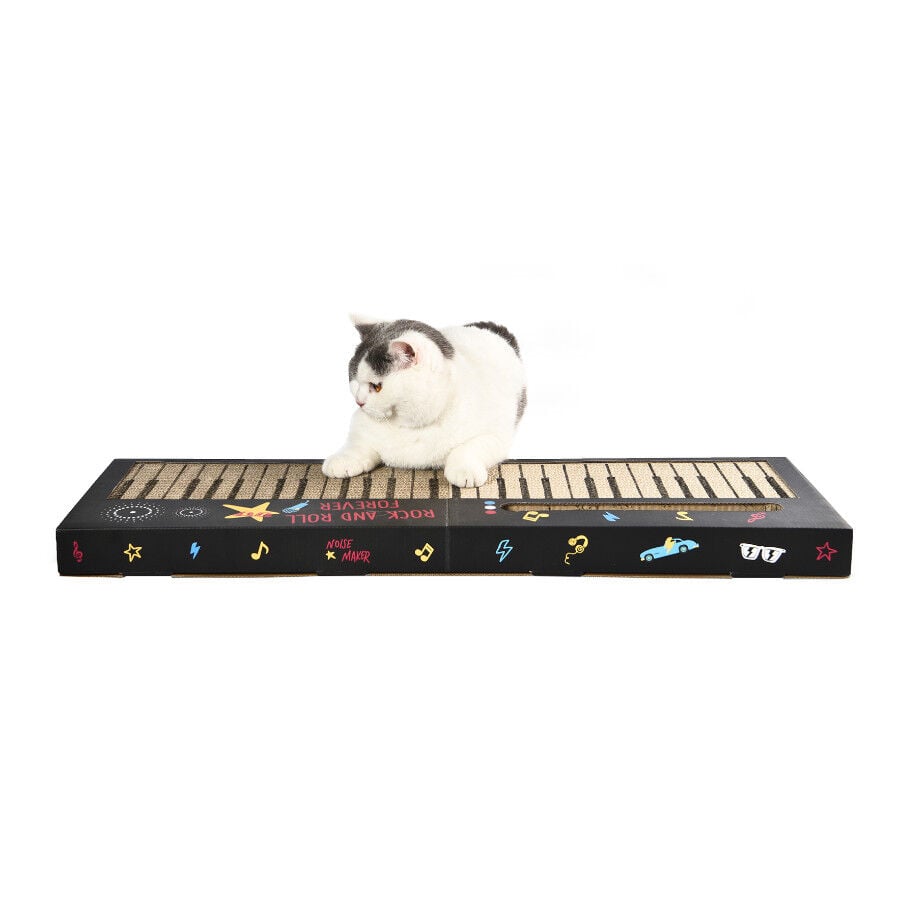 Leeby Kitty teclado rascador de cart&oacute;n con bola para gatos, , large indicador imagen numero 3