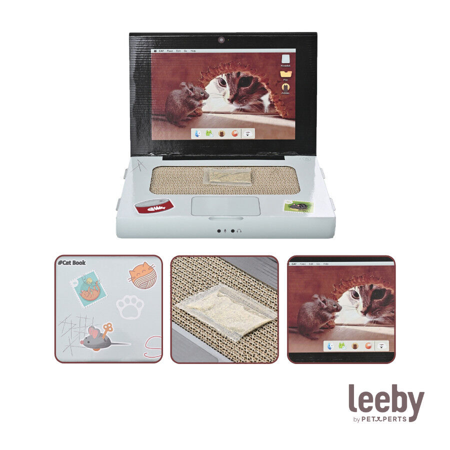 Leeby Lola rascador de cart&oacute;n en forma de ordenador para gatos, , large indicador imagen numero 8