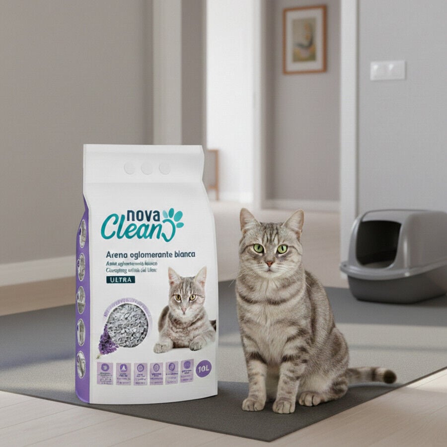 10 L Nova Clean Ultra Lecho Aglomerante Lavanda para gatos, , large indicador imagen numero 2