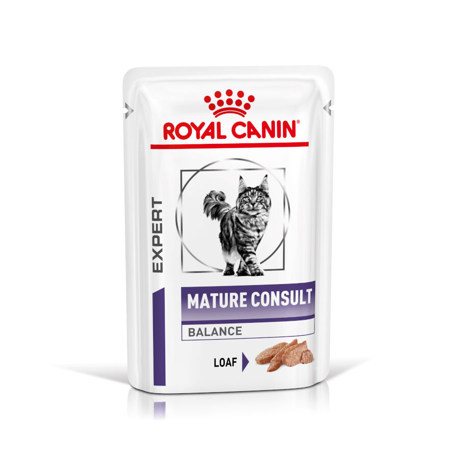 Royal Canin Mature Consult Balance Pat&eacute; sobre para gatos