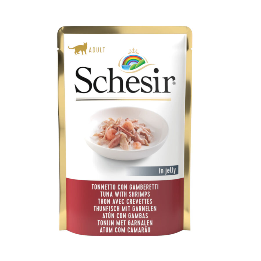 85 g Schesir Adult At&uacute;n con Gambas sobres para gatos, , large indicador imagen numero 1