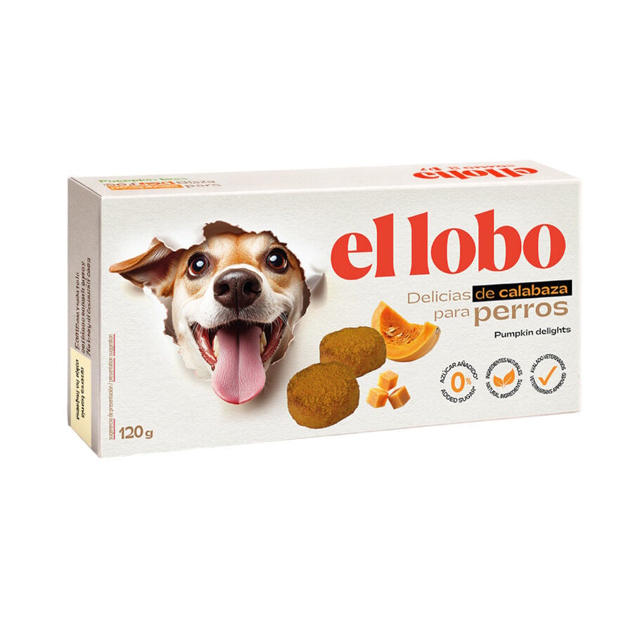 120 g El Lobo Delicias de Calabaza para perros, , large Imagen numero 1